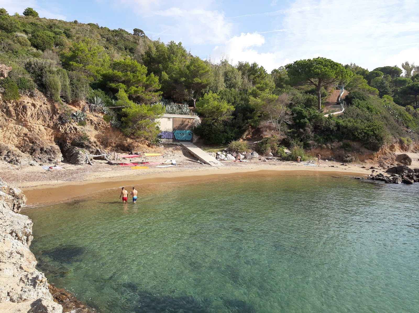 Foto von Strand Felciaio mit türkisfarbenes wasser Oberfläche