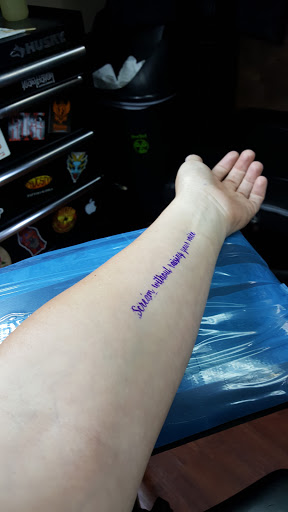 Explore darkness tattoo ideas, creative tattoo ideas in Smyrna, available at Against The Grain Tattoo