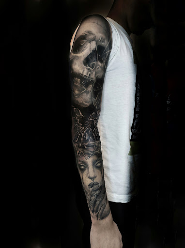 Explore halloween flash tattoo ideas, creative tattoo ideas in Los Angeles, available at Mohave Creative