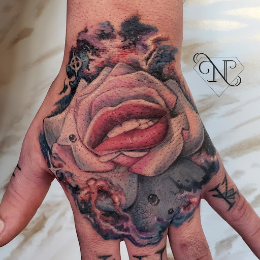 Explore tanning tattoo ideas, creative tattoo ideas in Manchester, available at Neon Lady Tattoo Studio and Art Gallery