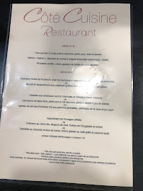 Côté Cuisine à Carnac carte