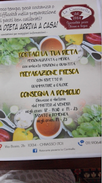 Menu / carte de La Cantinella chivasso à Chivasso