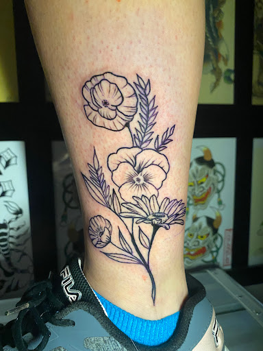 Explore unalome tattoo ideas, creative tattoo ideas in Tea, available at Red Arbor Tattoo