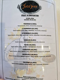 Menu / carte de Le Kiosque à Pizzas à Montguyon