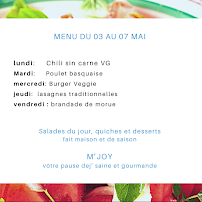 Restaurant de plats à emporter M’Joy Café à Vannes - menu / carte