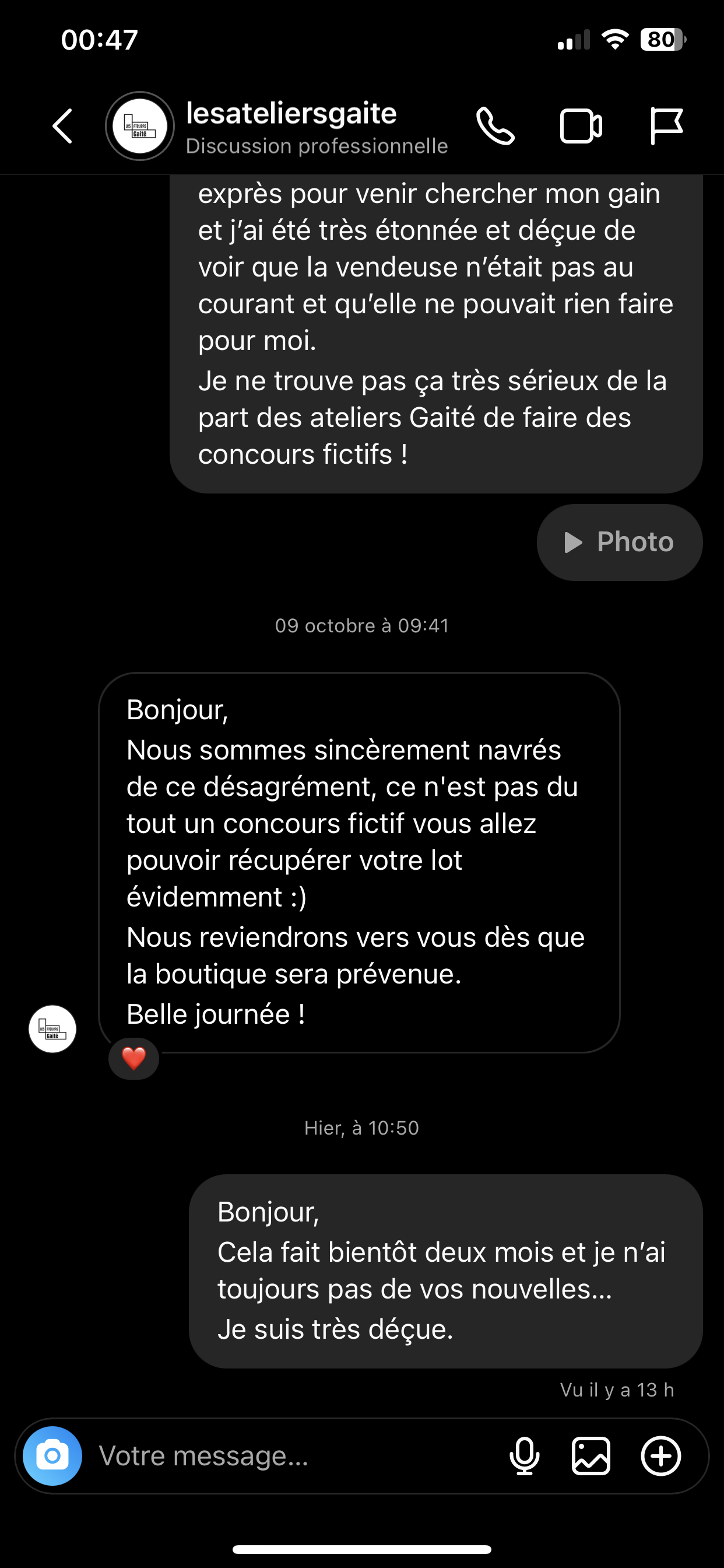 Photo n° 2 de l'avis de Chloé.o fait le 24/11/2023 à 23:49