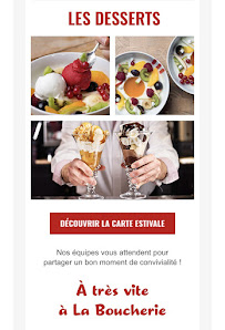 Restaurant La Boucherie à Rochefort-sur-Mer menu