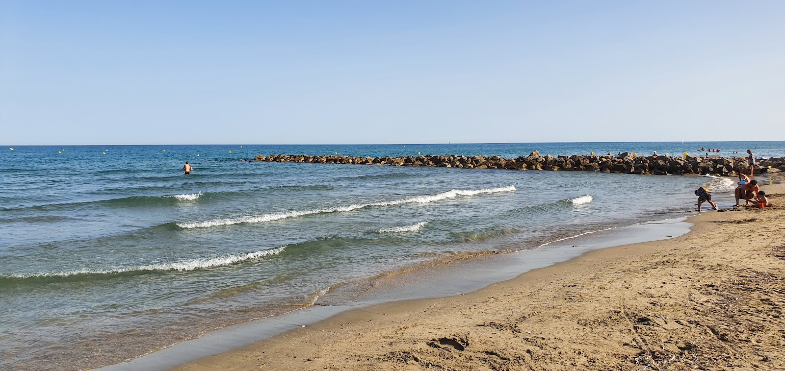 Foto af Plage des Aresquiers med lang lige kyst