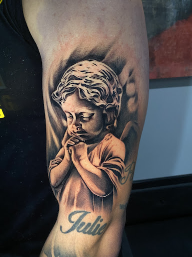 Explore deathly hallows tattoo ideas, creative tattoo ideas in Atlanta, available at Golden Anchor Tattoo