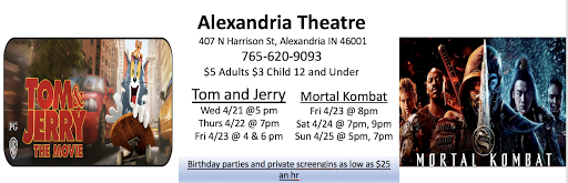 Movie Theater «Alex Theatre», reviews and photos, 407 N Harrison St, Alexandria, IN 46001, USA