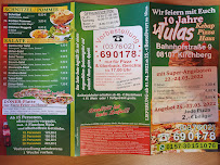 Menu / carte de Tulas Kebap Pizza Haus à Kirchberg