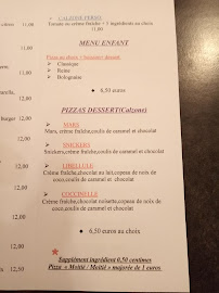 Carte du pizzas laetitia à Montierchaume