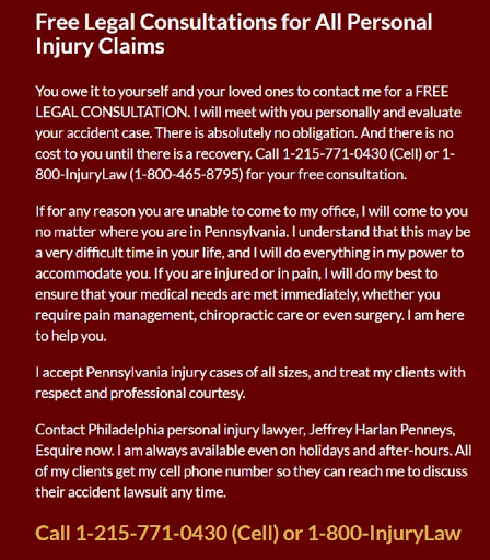 Personal Injury Attorney «Law Offices of Jeffrey H. Penneys, P.C.», reviews and photos