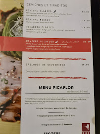 Restaurant péruvien El Picaflor à Paris (le menu)