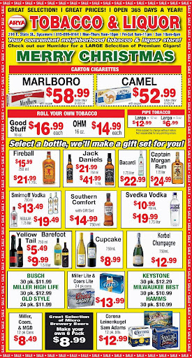 Liquor Store «Arya Tobacco & LIQUOR», reviews and photos, 310 E State St #9, Sycamore, IL 60178, USA