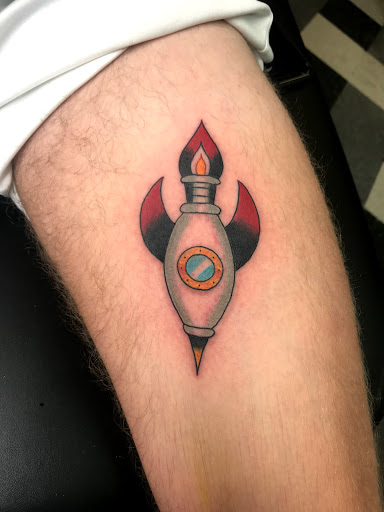 Explore patriots tattoo ideas, creative tattoo ideas in Kearney, available at Bread N Butter Tattoo