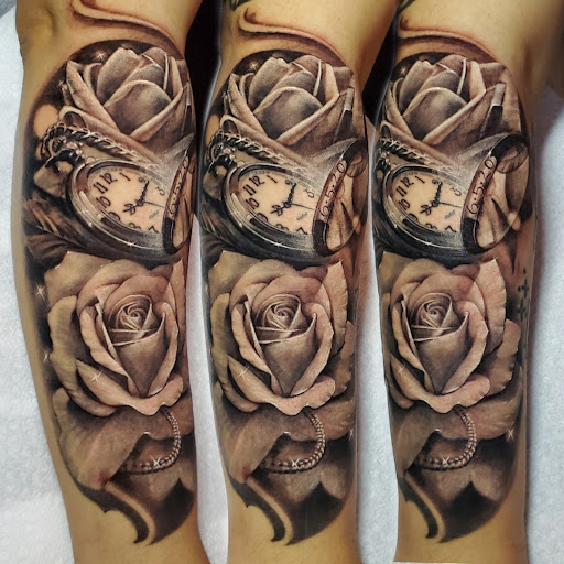 Find angel tattoo ideas for men for your next unique tattoo in Pueblo at Spellbound Electric Tattoos