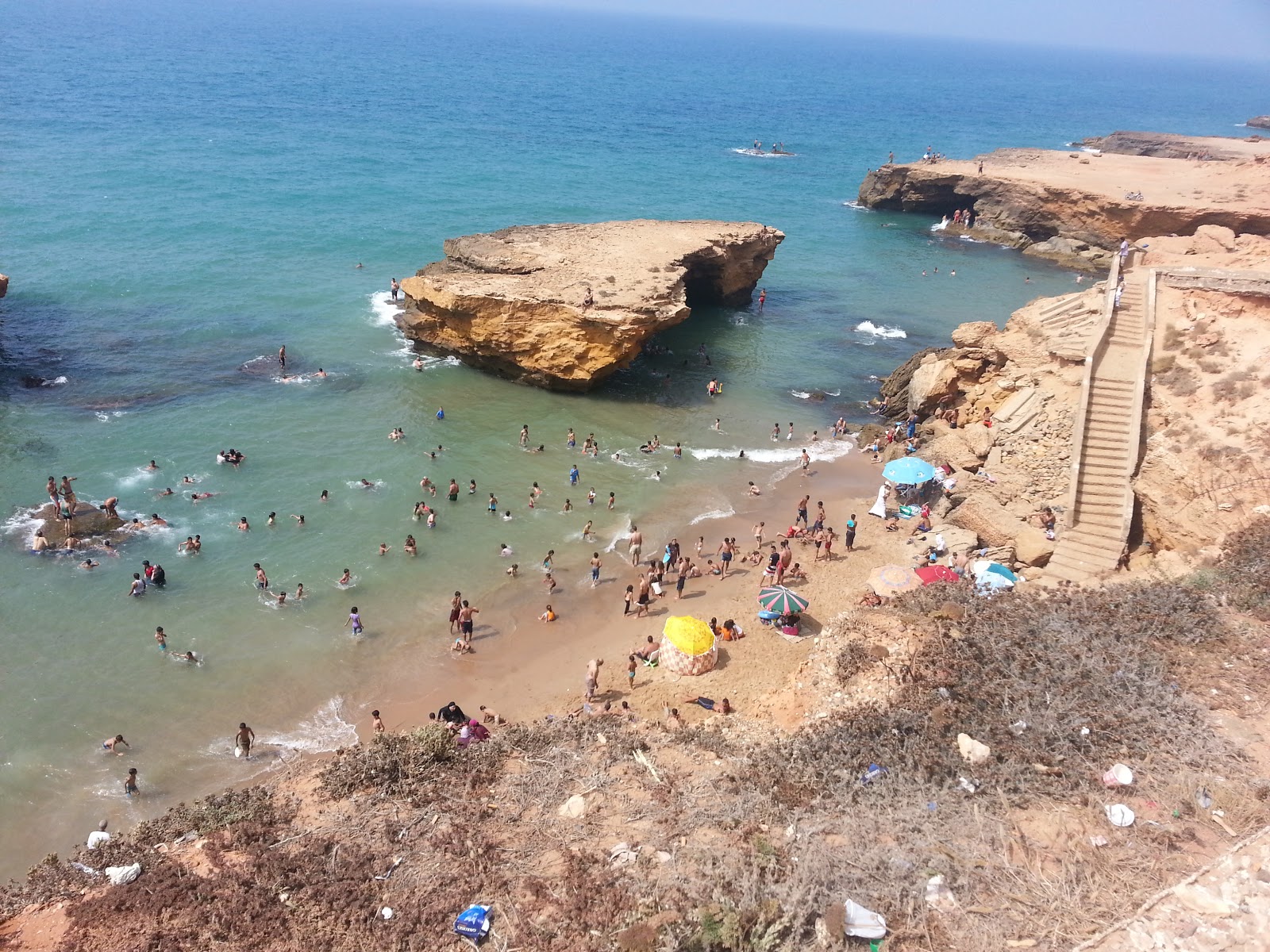 Foto di Sidi el-Ajal beach con una superficie del sabbia fine e luminosa