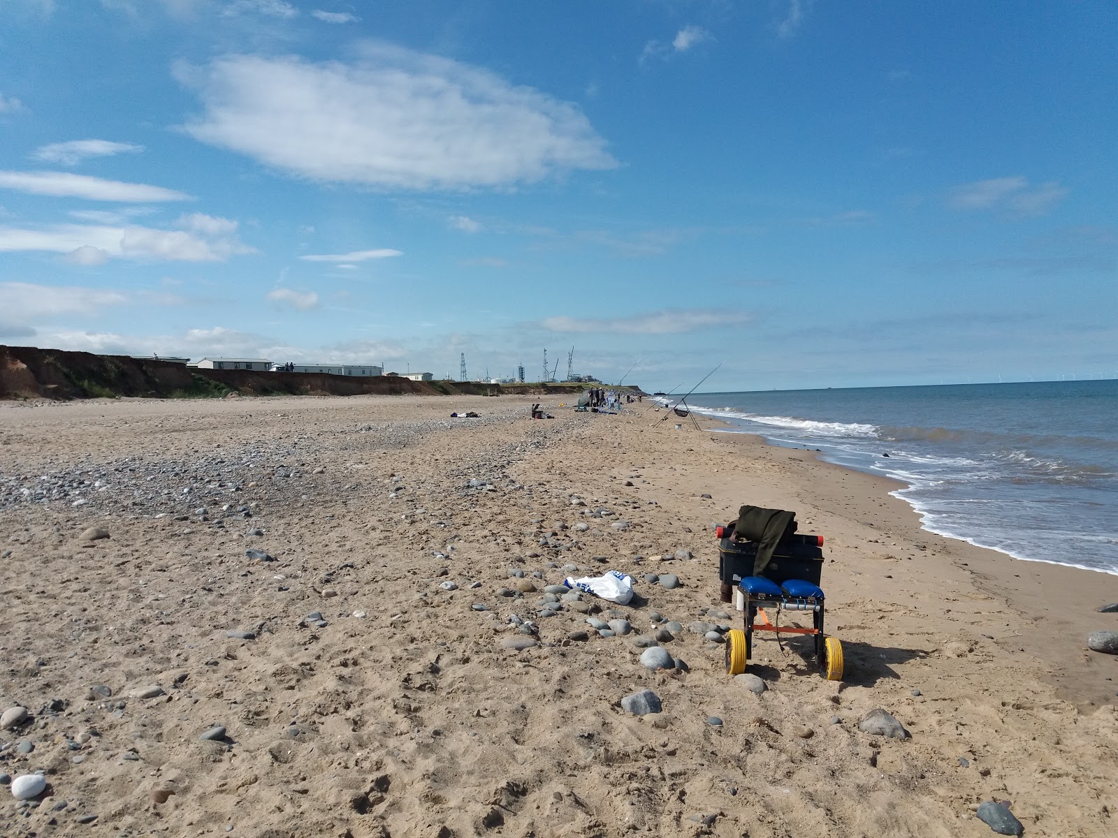 Fotografie cu Plaja Easington și așezarea