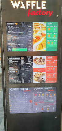 Waffle Factory à Levallois-Perret menu