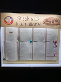 Menu du Steakhaus International à Rhede