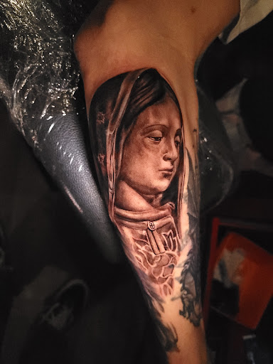 Explore piston tattoo ideas, creative tattoo ideas in Garland, available at Rock Ink Tattoos