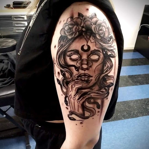 Explore mens cover up tattoo ideas, creative tattoo ideas in Fort Worth, available at In Depth Tattoo Studio
