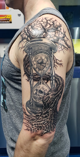 Explore knight tattoo ideas, creative tattoo ideas in North Aurora, available at Ink Bar Tattoo