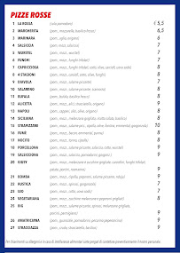 Menu du StraPIZZAmi Falconara Marittima Centro Comm. Le Ville à Falconara Marittima