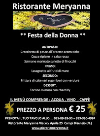 Ristorante Pizzeria Meryanna à Campi Bisenzio menu