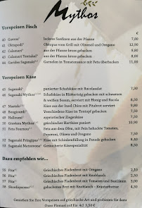 Menu / carte de Restaurant Mythos à Markt Schwaben