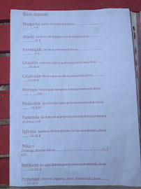 Menu / carte de La Pastarola à Orange