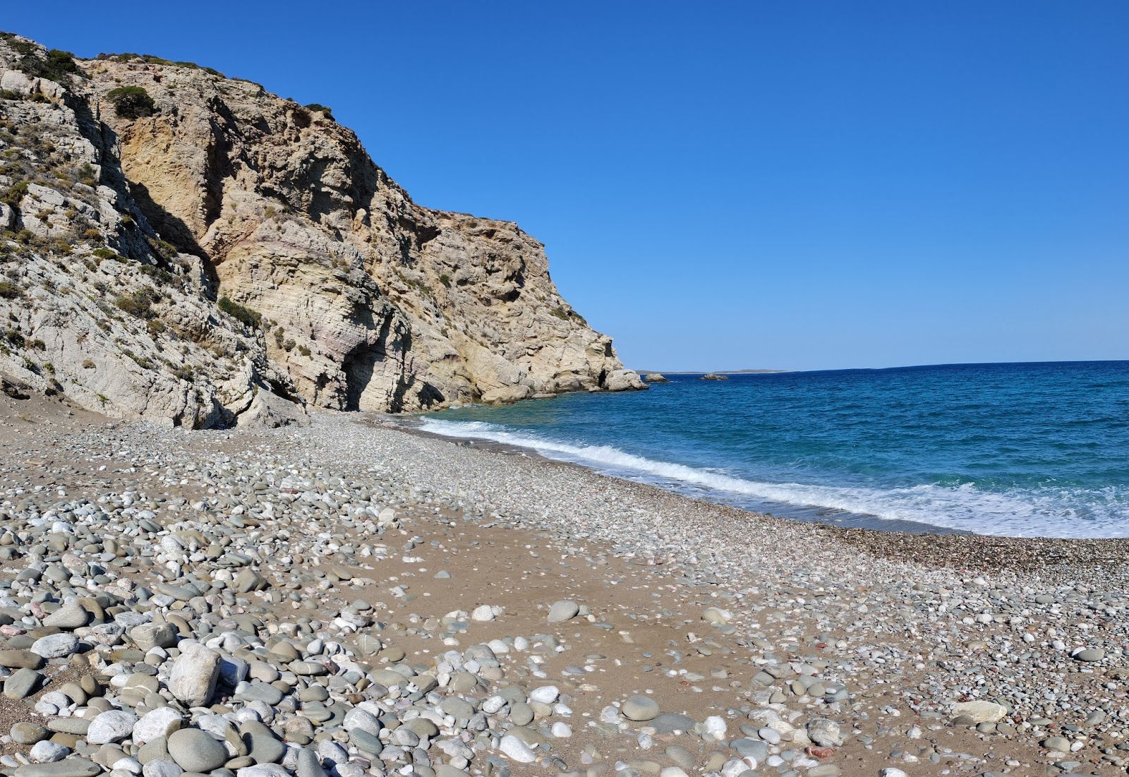 Photo de Paralia Kaladi avec l'eau cristalline de surface