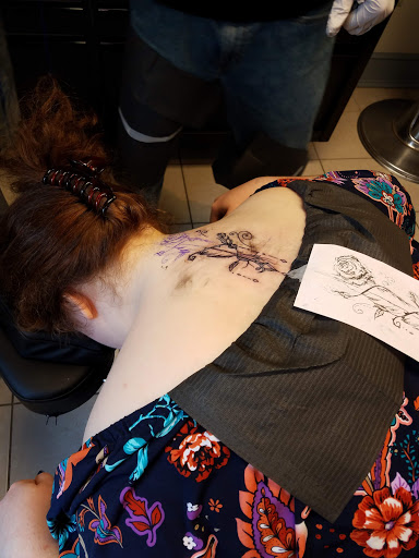 Explore eevee tattoo ideas, creative tattoo ideas in Fredericksburg, available at Ugly Bishops Tattoo Shop