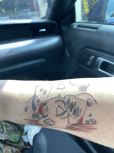 Explore silver line tattoo ideas, creative tattoo ideas in Oakland, available at Wicked Addictions Tattoos
