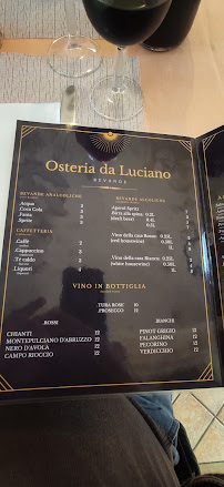 Osteria Da Luciano à Rome menu