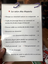 Carte du Aylolux Restaurant Le Coin de la Rue à Pléneuf-Val-André