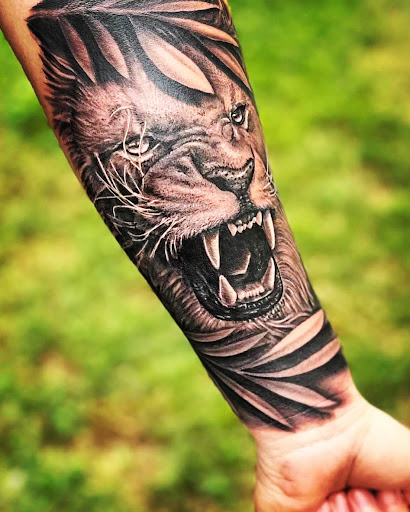 Explore abstract tattoos ideas, creative tattoo ideas in Sarasota, available at SEVEN SINS Tattoo Studio