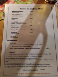 DAS STEINGUT à Königstein menu