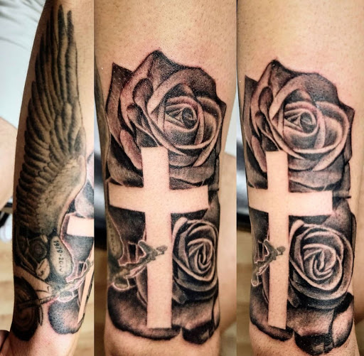 Explore knights templar tattoo ideas, creative tattoo ideas in Kenosha, available at Kenosha Tattoo Company