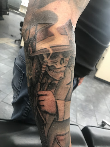 Explore fall leaf tattoo ideas, creative tattoo ideas in San Marcos, available at Locally Famous Tattoo