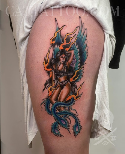 Explore cousin matching tattoo ideas, creative tattoo ideas in Addison, available at Cat Tattoo