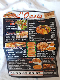 Restaurant L'oasis à Saint-Pourçain-sur-Sioule - menu / carte