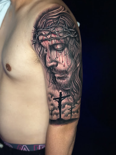 Explore chicano sleeve tattoo ideas, creative tattoo ideas in Cape Coral, available at Varadero Ink Tattoos