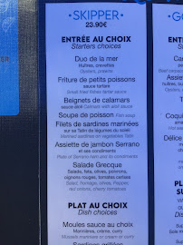 Le Bateau Ivre à La Rochelle menu