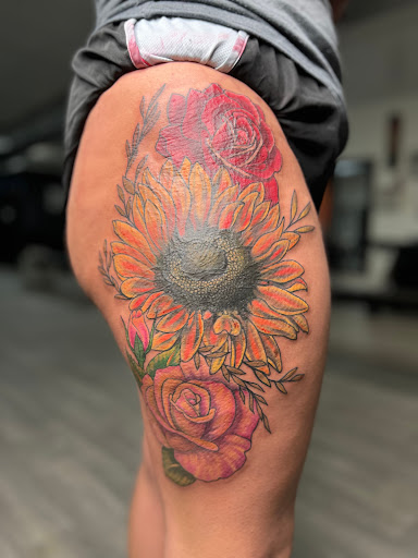 Explore flower tattoo ideas on arm, creative tattoo ideas in Casa Grande, available at Dream Maker Tattoo Studio