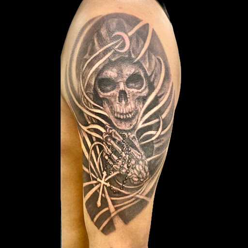 Explore clock sleeve tattoo ideas, creative tattoo ideas in Anchorage, available at Unique Ink AK