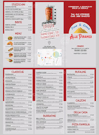Menu du Alle piramidi à Spinea