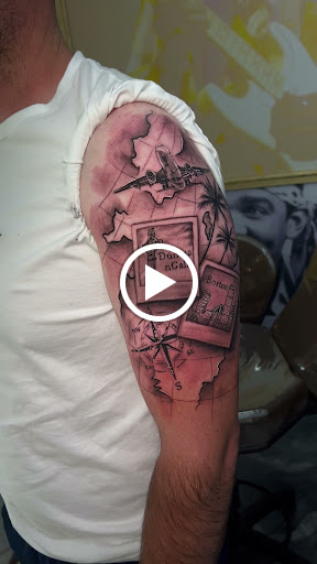 Explore unicorn tattoo ideas, creative tattoo ideas in Westwood, available at Dom Astro Tattoo Company