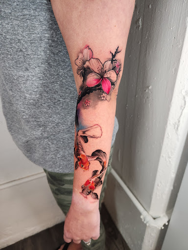 Explore leg tattoo male ideas, creative tattoo ideas in Independence, available at Bare Skin Tattoo